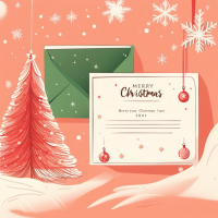 Draw beautiful Christmas cards to send to customers